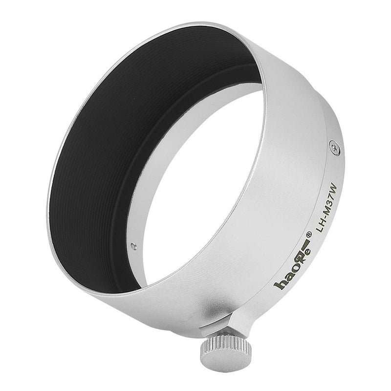 Haoge LH-M37W Metal Lens Hood for Leica Leitz Elmar 3.5cm 35mm f3.5 A36, Elmar 50mm f3.5 A36, Summaron 3.5cm 35mm f3.5 A36 and Other Lens with 36mm Outside Size Silver - Image 2